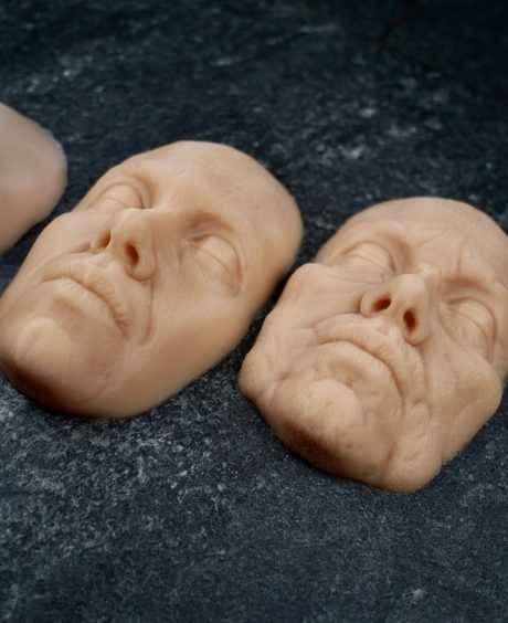 Сет з трьох силіконових моделей обличчя (різний вік)