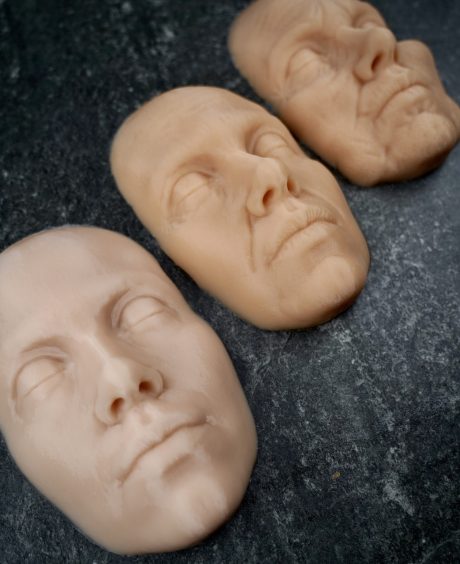 Сет з трьох силіконових моделей обличчя (різний вік)